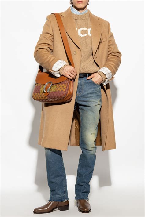 gucci reversible silk jacket|gucci camel wool coat.